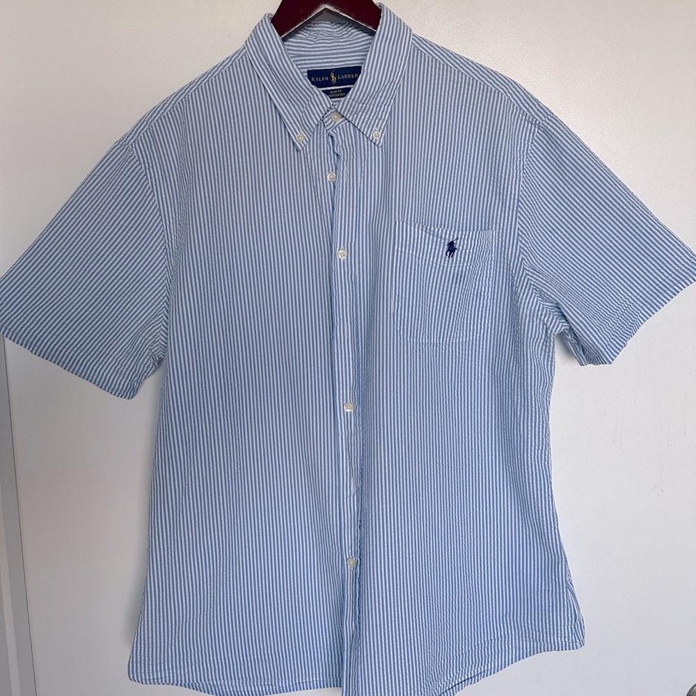 Ralph Lauren men’s seersucker short sleeved shirt